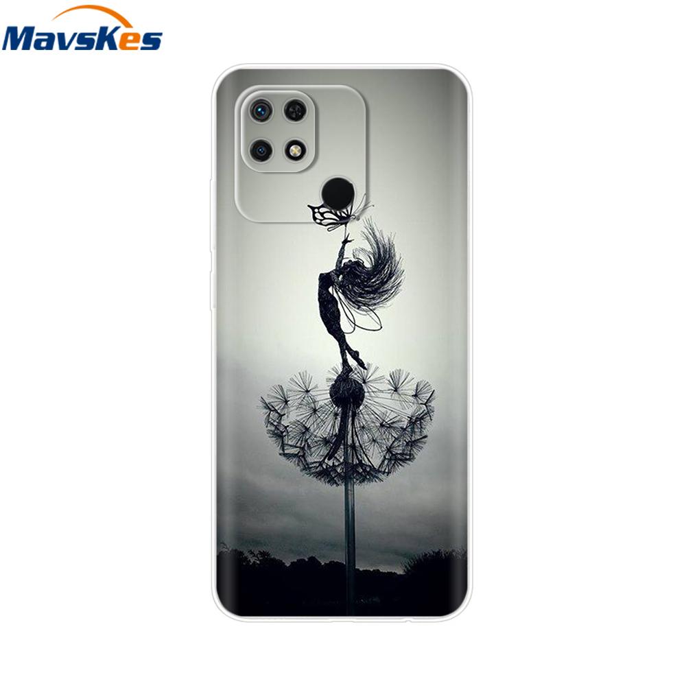 For Redmi 10C Case Clear Heart Flower Soft Silicon Phone Cover For Xiaomi Redmi 10C Coque redmi10C 10 C Fundas Bumper Shockproof