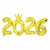 Crown 2026 Number Foil Balloons New Year Navidad 2026 Eve Party Decoration Party Supplies 16in Christmas Decorations Photo Prop