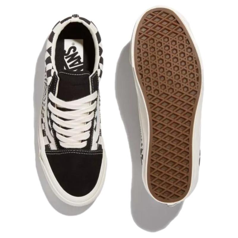 Vans Old Skool 'Radial Checkerboard Black Marshmallow' Sneakers VN000CY2T5O