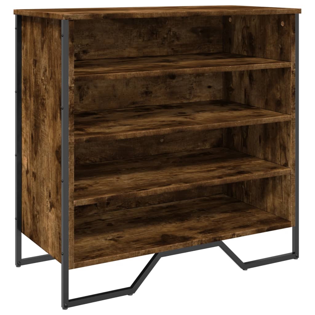 Vidaxl Półka Na Buty, Przydymiony Dąb, 80X38X78 Cm