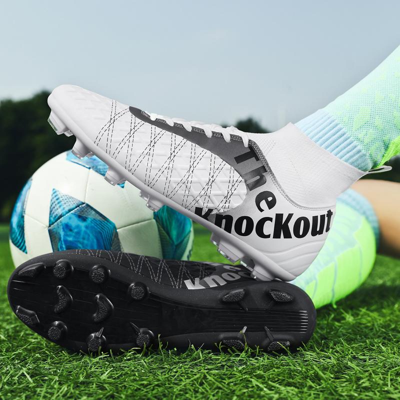 31-48unisex Football Boots High-gang AG Long Nail Male/female High-elastic Socks Training Art Grassland Children's Football Boots