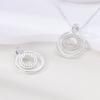 Angel's Wings Feather Necklace 925 Silver Original Blue Eyes Long Chain Link For Mom Women Wedding Party Jewelry Gift