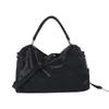 Lychee Pattern Simple Handbag Trendy First Layer Leather Women'S Bag Soft Surface Shoulder Boston Bag