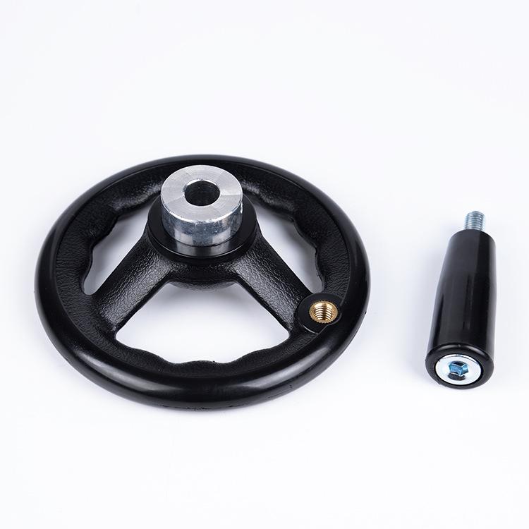 Corrugated Plastic-Steel Three-Spoke Handwheel for Machine Tools and Grinders