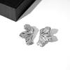Retro European & American Leaf Earrings: Exaggerated Metal Design, Irregular Style