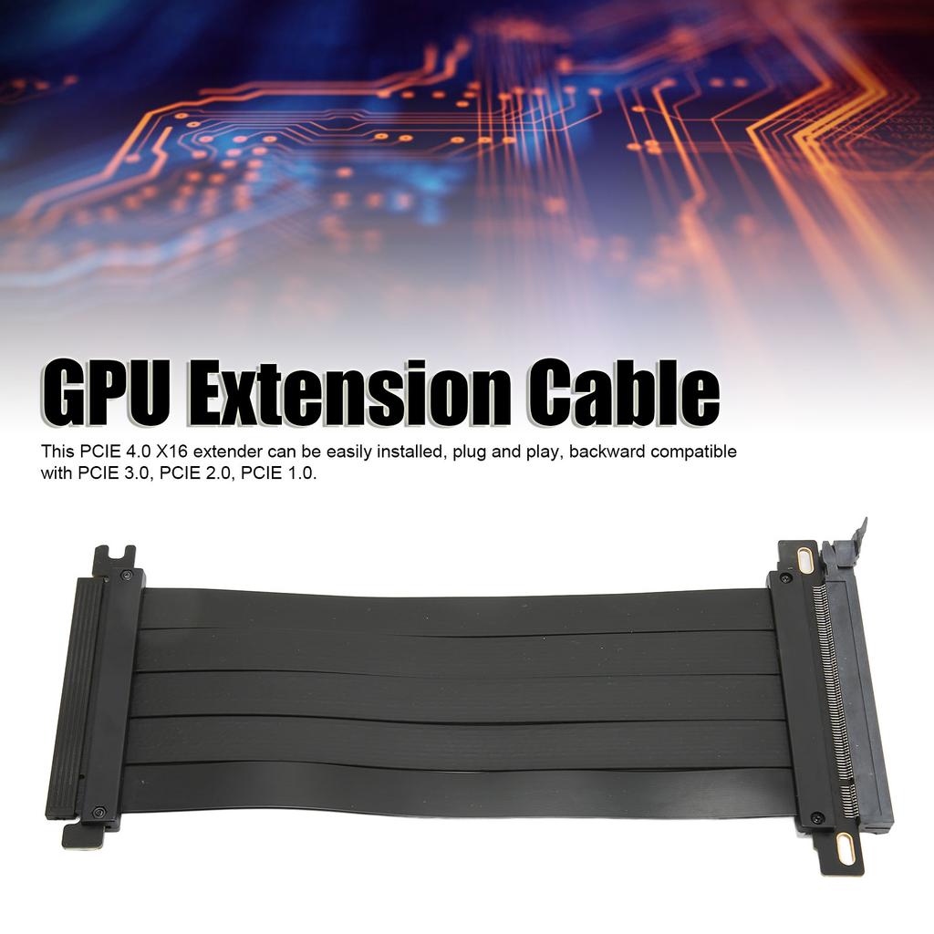 PCIE 4.0 X16 Extender Right Angle 128Gbps Anti Interference Plug and Play GPU Extension Cable for Graphic Card