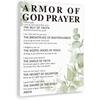 Armor of God Wall Art,Armor of God Prayer Wall Decor Canvas Print Painting Artwork for Christian Home Office Wall Decor
