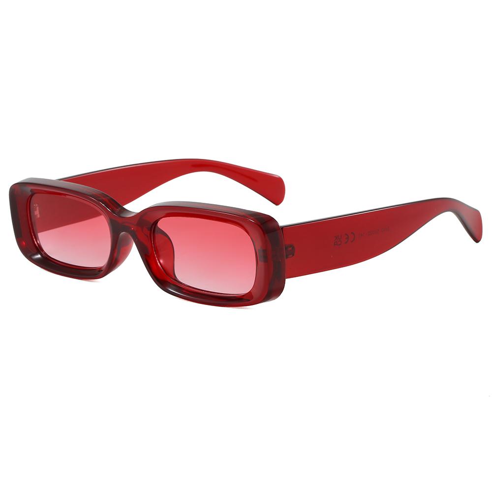 Superhot Eyewear 43761 Fashion 2025 Retro Vintage Thick Rectangle Tinted 400 Protection Sunglasses