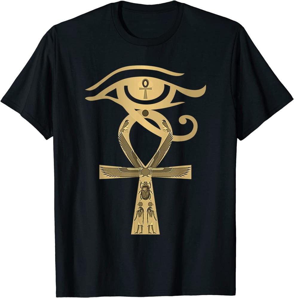 Ancient Egypt Egyptian God Horus Kemetic Heru ANKH Tee Shirt S