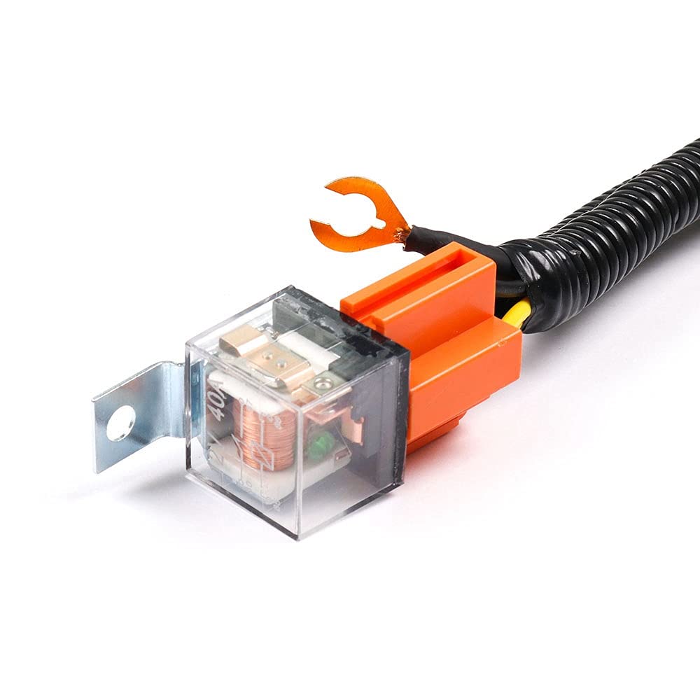 Hbaebdoo Horn Relay Wire Harness Kit Grille Mount Blast Tone Horn Wire Harness Plug Universal Accessories for Car Truck