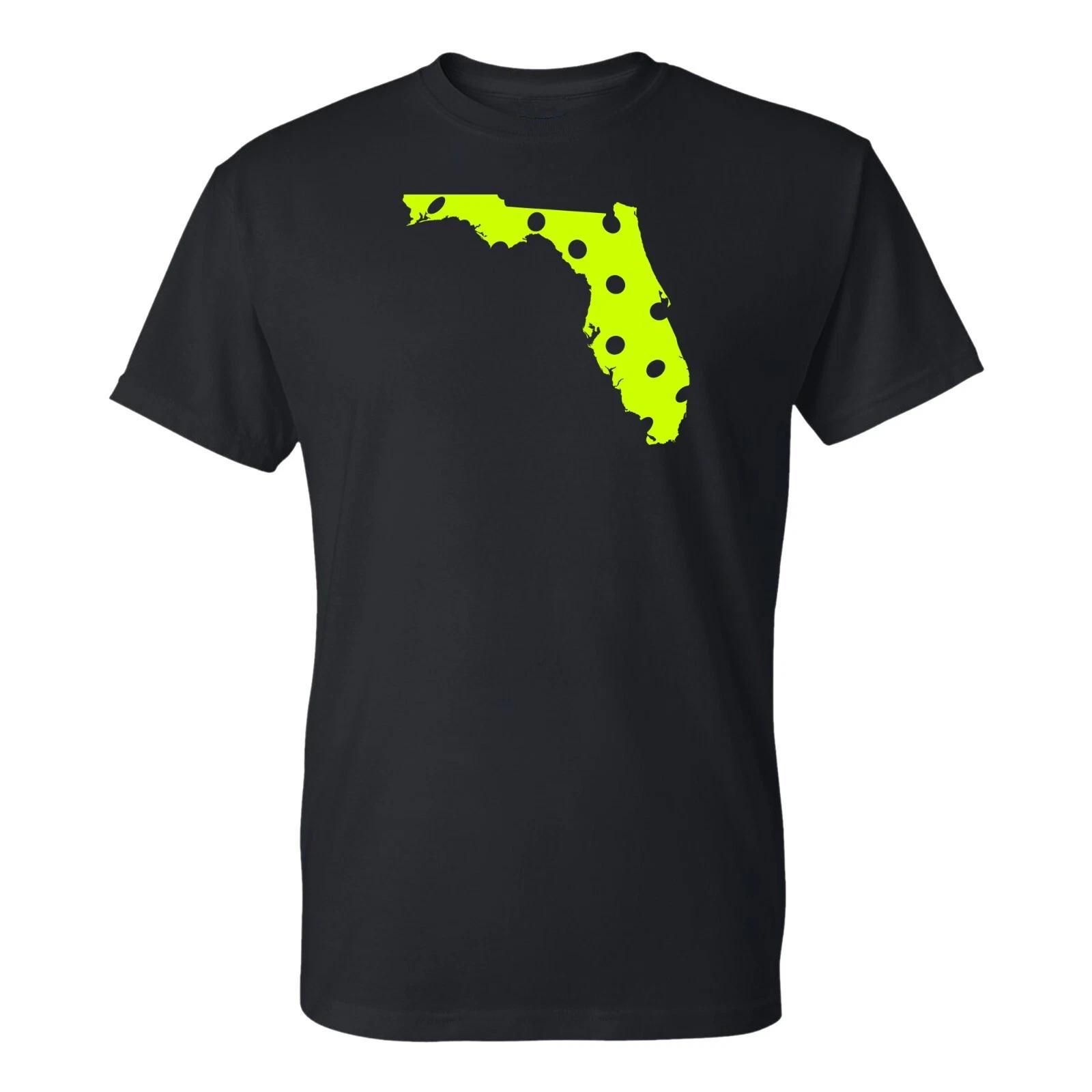 Pickleball State Florida Basic Cotton T Shirt - Black 4XL
