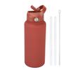 1L Stainless Steel Vacuum Insulated Water Bottle With Handle Straw Lid Outdoor Sports Travel