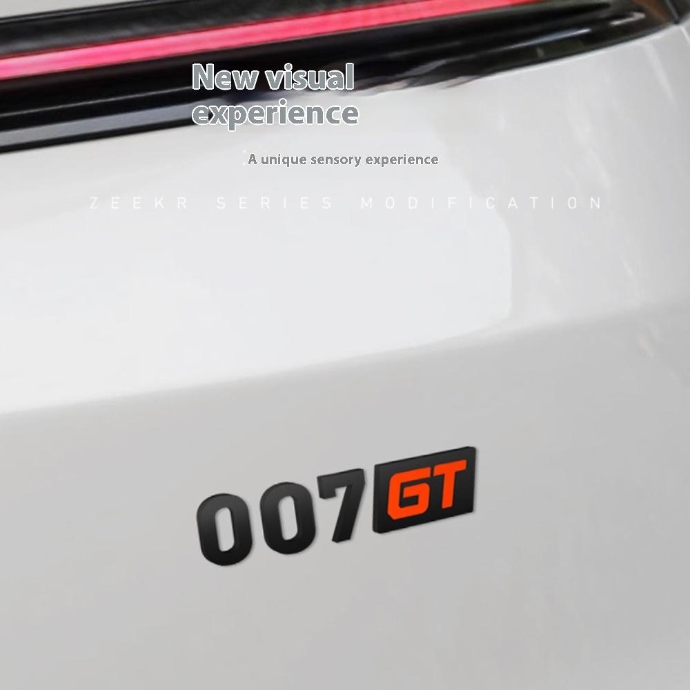 swpzb8 Fit For Zeekr 007GT 001 7X 009 007 Black Emblem Modification Black Warrior Car Rear Emblem Decoration