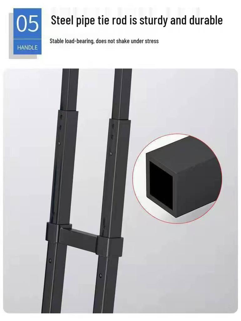 Foldable Retractable Trolley: Portable Cart for Household, Shopping, or Luggage