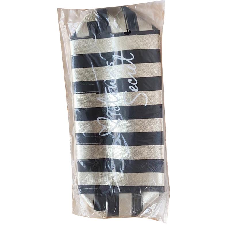 Phnom Penh Stripe Cosmetic Bag Pu Leather Anise Storage Bag Lady Clutch Bag