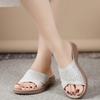 Mom cool slippers wear soft-soled non-slip hollowed-out medium and old sandals flat-soled women's cool slippers
