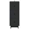 Black Drawer Cabinet 33 x 34.5 x 90 cm Engineered Wood