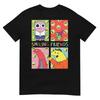 Smiling Friends Pop Art Character Grid Funny Cartoon T-Shirt
