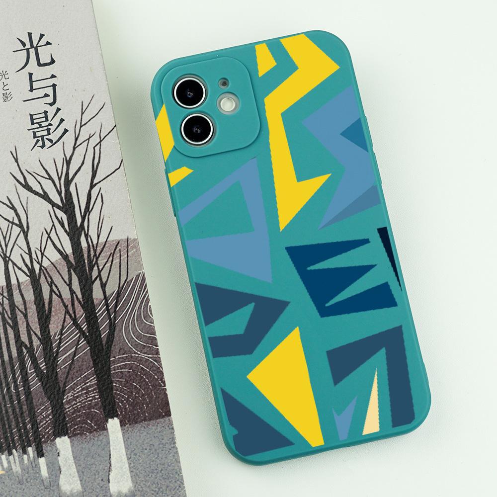 Einzigartige unregelmäßige Geometrie Handyhüllen für iPhone 14 12 13 11 Pro Max Mini SE X XS MAX XR 7 8 Plus Künstlerische Silikonhülle Fundas