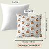 18×18in Quilted Ghost Pumpkin Plush Pillow Cover, Cute Cartoon Design for Halloween Home Decor. Pillow Insert Excluded.