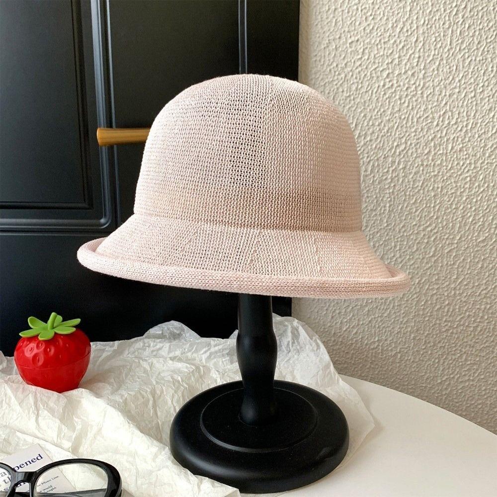 Thin Fisherman's Hats Knitted Sun Hat Fashion Women Bucket Hat Outdoor Beach Vacation Wear