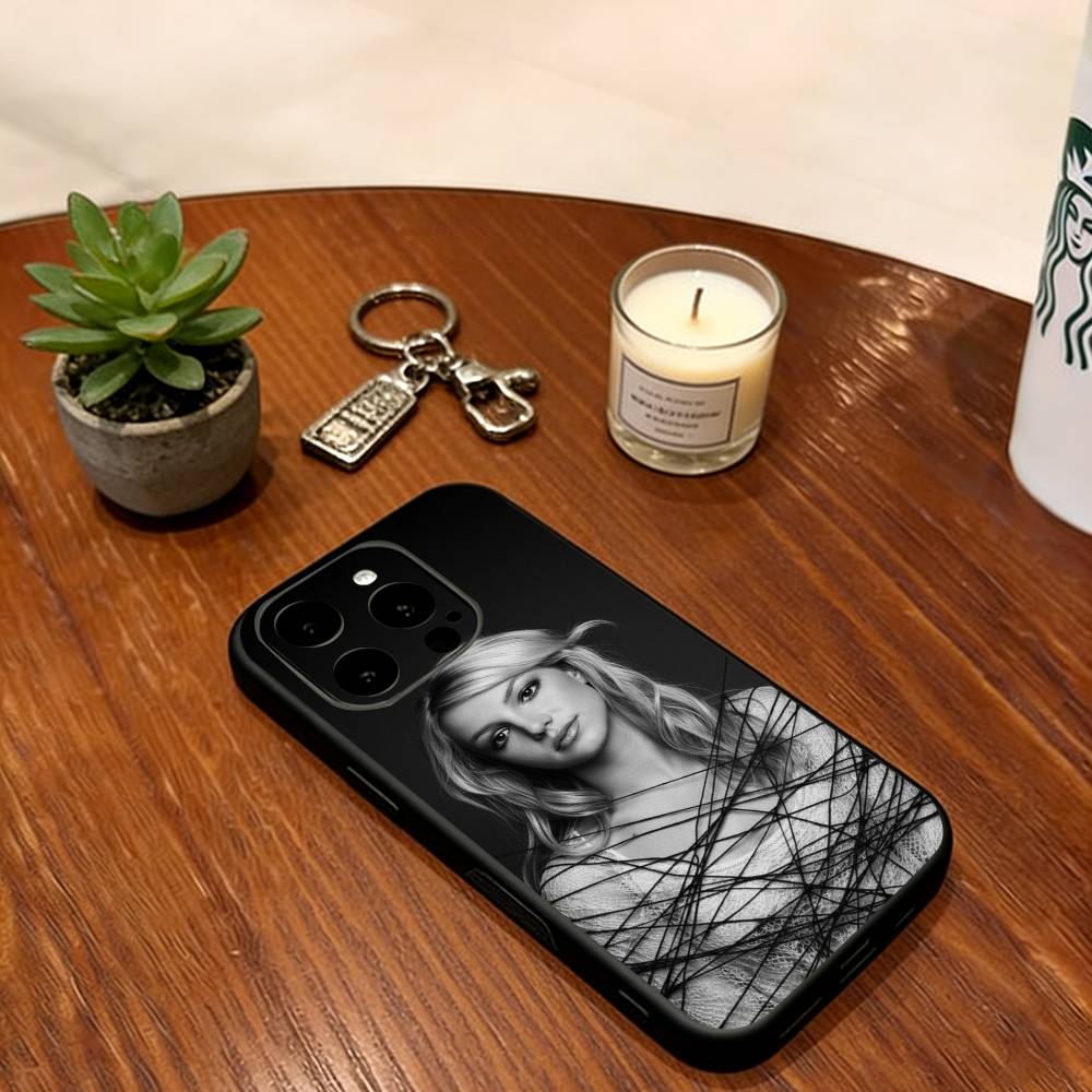 Britney Spears Phone Case Soft Silicone black For IPhone 17 16 15 14 13 12 11 X XR Plus Pro Max Plus