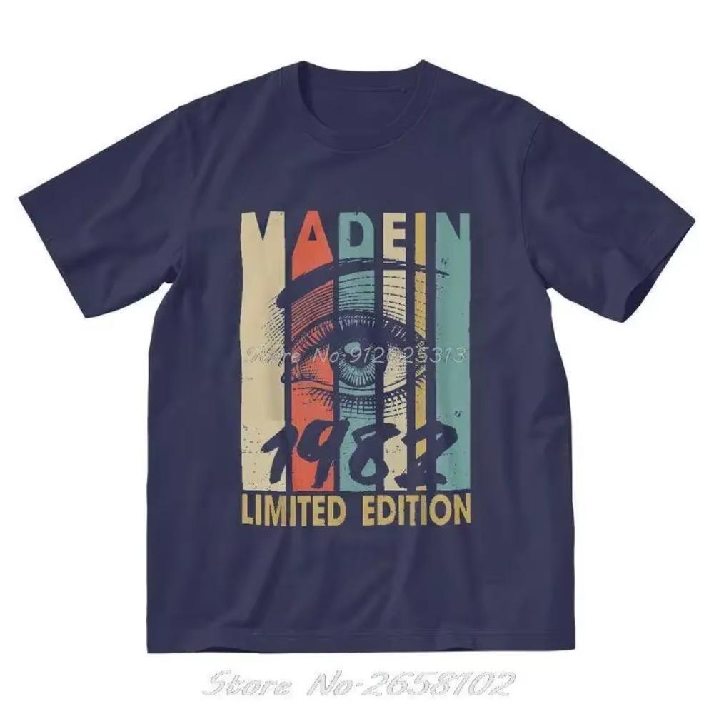 Retro Made In 1982 Limited Edition T-Shirt  Tshirt Birthday Gift Tees Men's Clothing Oversized Unisex Tops Streetwear