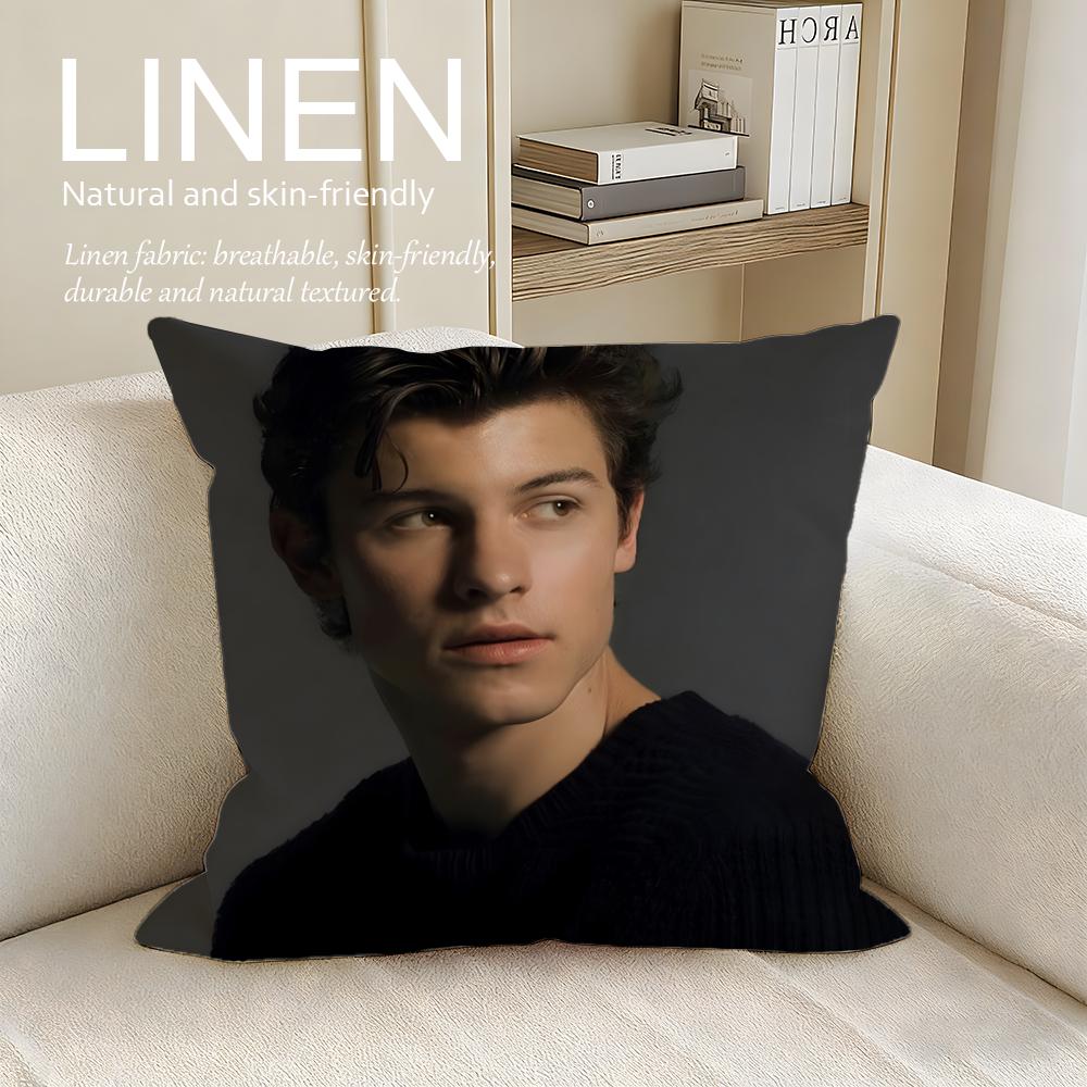 

Music Shawn Mendes Cushion Cover Pillowcase Set Pcs x x Breathable Washable Sofa Cushion Cover 30X30cm
