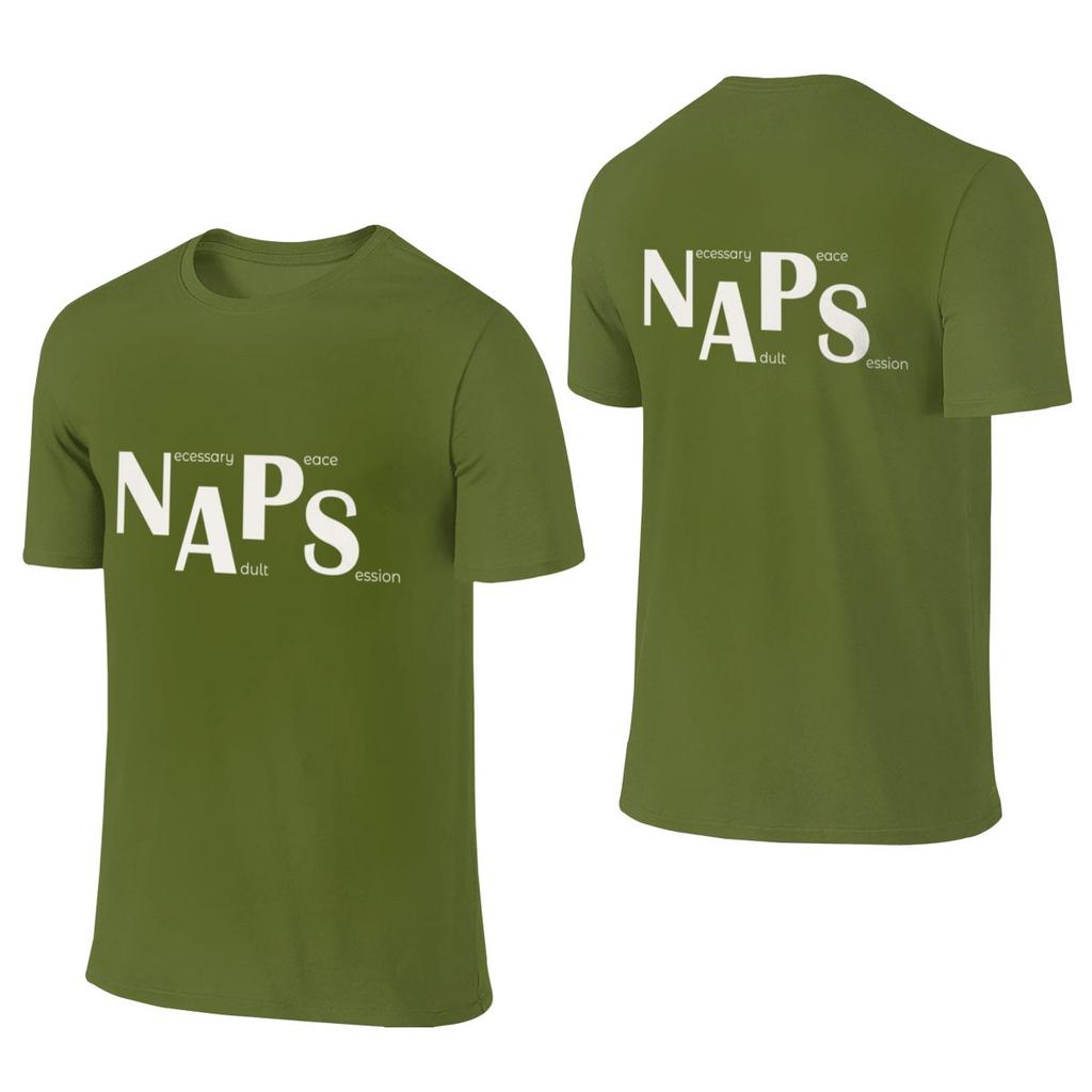 Naps Necessary Adult Peace Session Soft And Glutinous Reversible Tshirt Retro Academy Korean Atmosphere Unisexs Tshirts