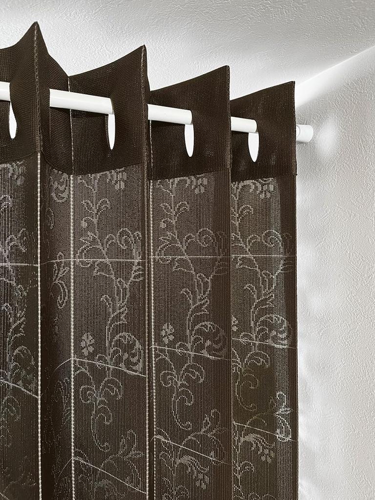 Thick Accordion Premium Room Long Cold Heat Energy Adjustable 150cm 200cm Botanical D Dark C633 Curtains, Fabric, Divider, Curtain, Protection,