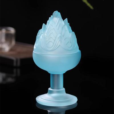 Traditioneller chinesischer Boshan Handgefertigter Glas-Räucherhalter für Heimdekoration Kunsthandwerk Meditation Wellness