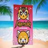 Aggretsuko Anime-Rock Beach Towel Colorful Bath Towels for Girl Microfiber Quick Dry Sand Free Beach Yoga Spa Gym Pool