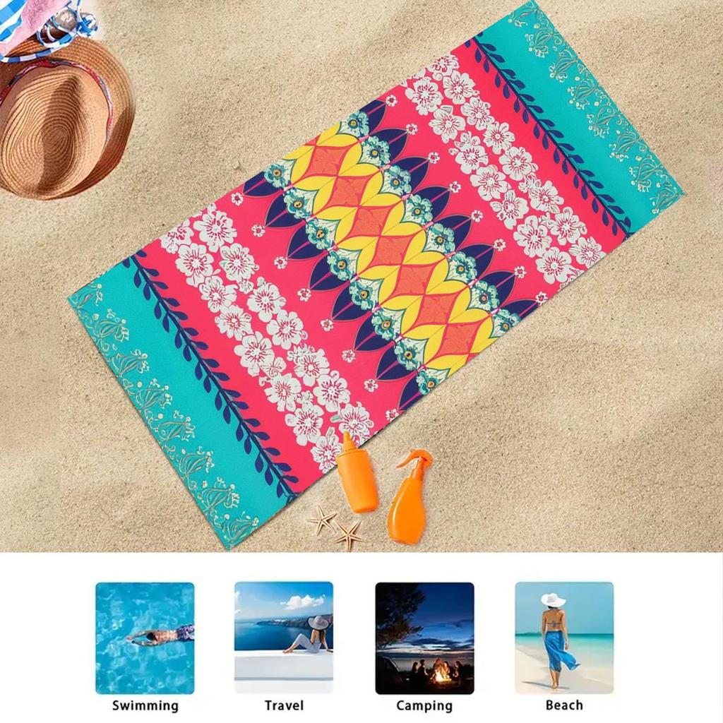 Mandala Pattern Beach Towels Ultra-Soft Quick-drying Absorbent Colorful Bath Towels for Pool Swimming Travel Soft Towels Blanket