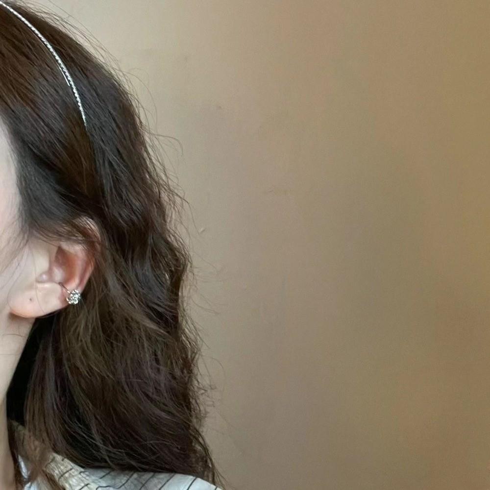 Minimalist Style Thin Headband Sparkling Hair Accessories Elegant Rhinestone Hair Hoop Girl