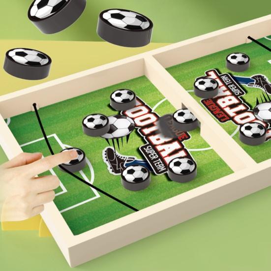 1 Set Fast Sling Puck Game Mini Wooden Hockey Board Speed & Accuracy Testing Chess Piece Catapult Toy Educational