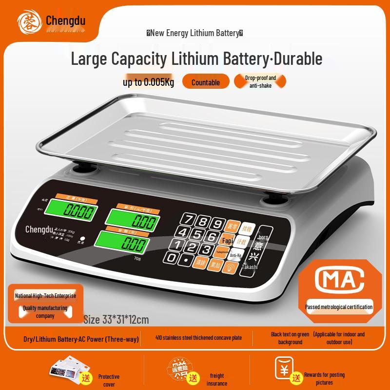 Commercial 30kg Kitchen Scale: Electronic Household Food Weighing Scale