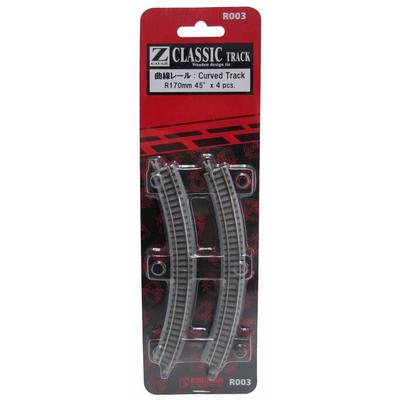 Rokuhan Z Gauge R003 Curved Track R170mm 45   Model Train Railroad Rail Curve