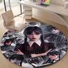 1pc Addams Family Wednesday2 Design Printed Area Round Carpet for Bedroom Living Room Home Decor Rugs Mat Non Slip Mat Rug for Bedside