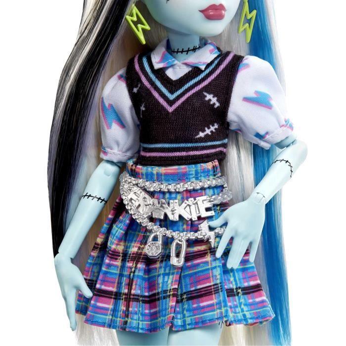 Monster High Frankie Stein Doll with Animal, Black and Blue Hair HHK53