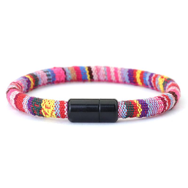 Noter Neuer Moderner Herren Armband 9 Farben Verfügbar Hohe Qualität 6mm Ethnische Kordel Kette Armband Freizeit Vielseitige Accessoires