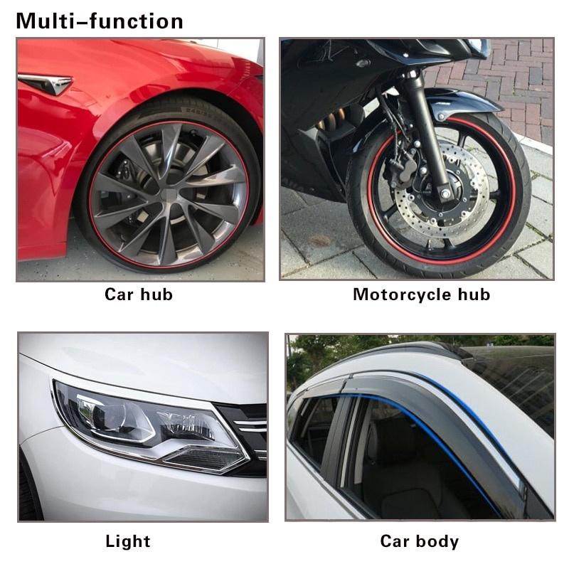 8M Car Wheel Rim Protector Decor Strip Rubber Tire Guard Line Rimblades Car Styling Moulding Trim