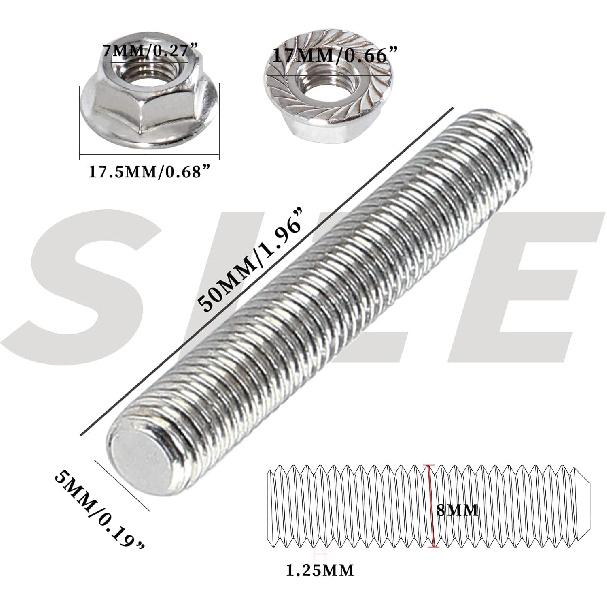 Studs Kit Exhaust Studs and Nuts Kit Compatible with 4.6L 5.4L Studs and Nu