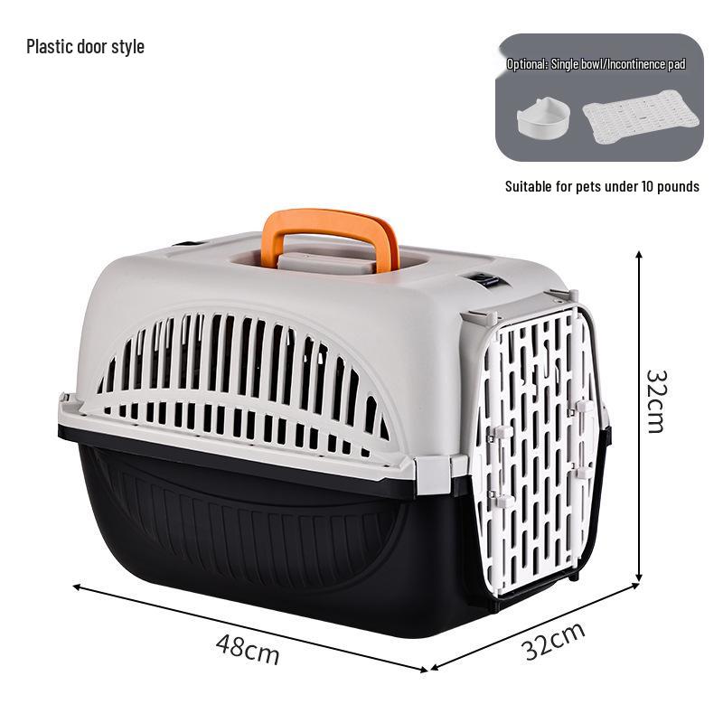 Lightweight Portable Cat Travel Cage - Breathable and Compact Pet Carrier