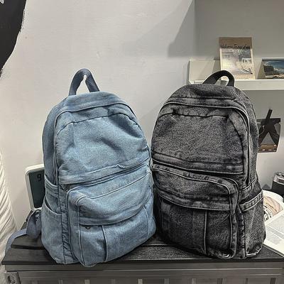 Zaino Denim Cartella Studente Zaino da Viaggio da Donna