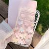 ins storm point butterfly applies to Apple 16/17Pro mobile phone case iPhone15 side love 14/13 transparent