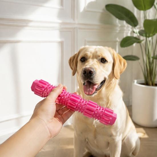 Interactive Treat Stuffed Toys Spiky Dog Chew Stick, Indestructible Toy, Teeth Cleaning Dental Care for Puppies Toy with Dispensing Hole Aggressive
