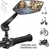 Bike Rear View Mirror Reflector Adjustable Rotatable Handlebar Mirror Clear Rearview Electric Scooter Cycling Bicycle Accessorie