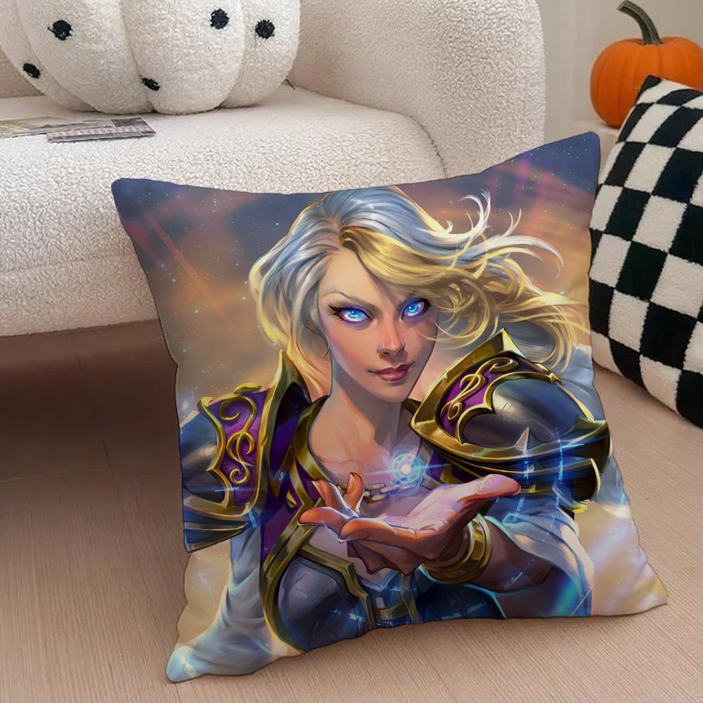 Game Epic WWorld of WWarcraft Cushion Cover Throw Pillow Cover Hidden Button Durable Polyester Chair Cushion