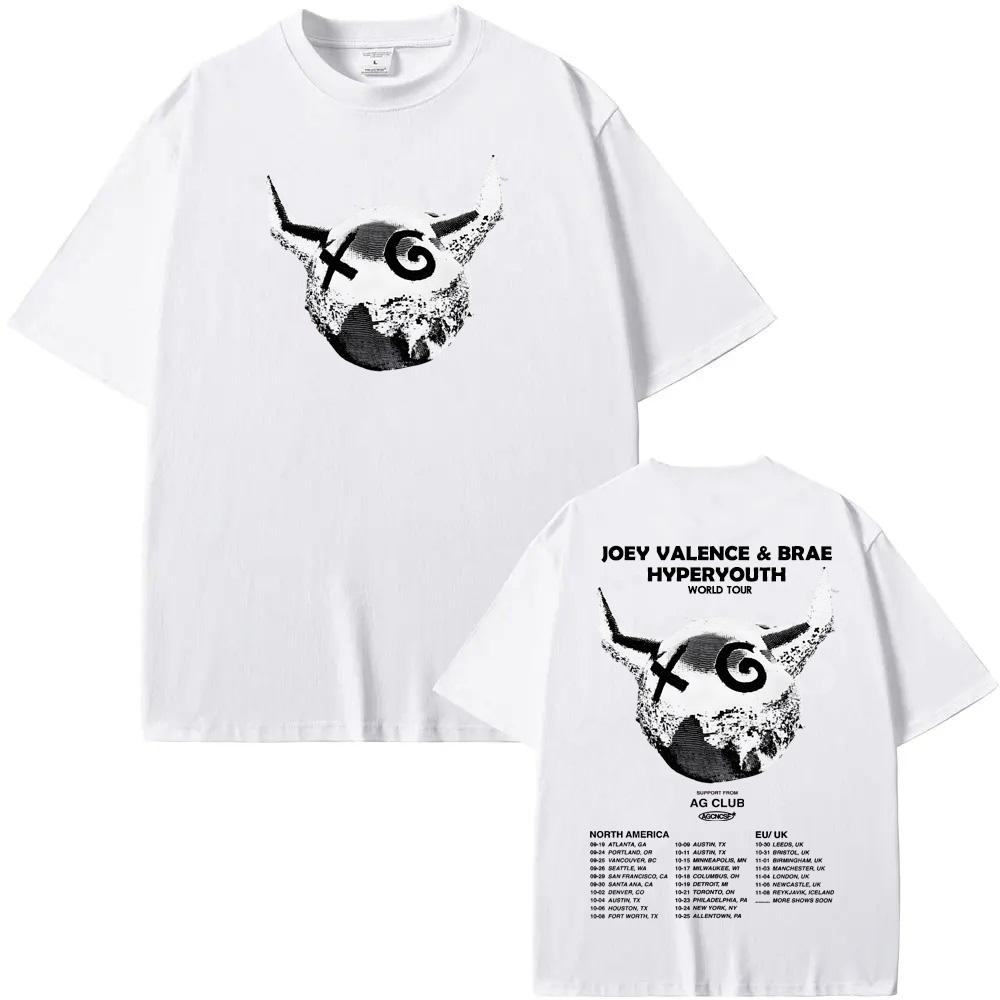 Joey Valence Tour2025 Tričko Rapper Vysoce kvalitní Tričko Krátký rukáv Dámské/pánské 100% bavlna Gotické Tričko Kulatý výstřih Letní Trička