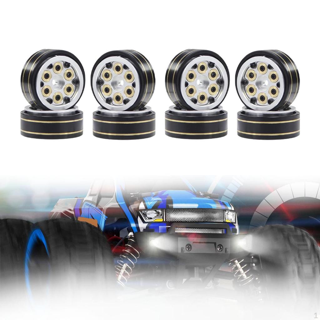 1/18 Tire Wheel Brass Counterweight Wheels RC Car Spare Part High Strength Metal Rim Hub for